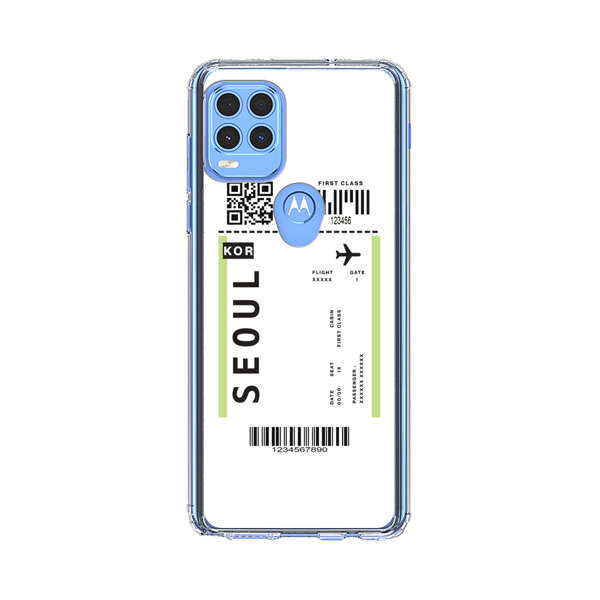 Minimalist Seoul Boarding Pass Motorola Moto G Stylus 5G (2021) Case