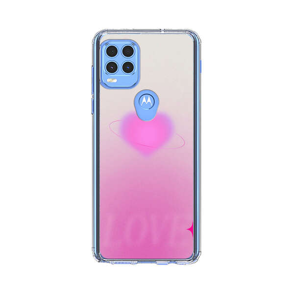 Pink Glowing Heart Love Sparkle Motorola Moto G Stylus 5G (2021) Case