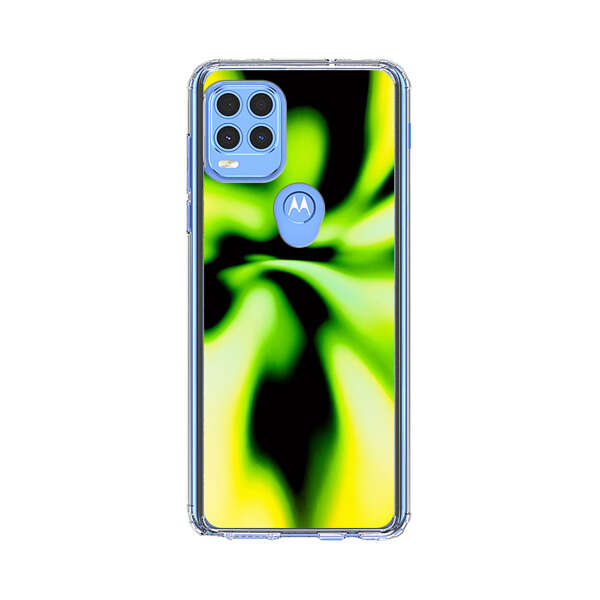 Vibrant Abstract Green and Yellow Swirl Motorola Moto G Stylus 5G (2021) Case