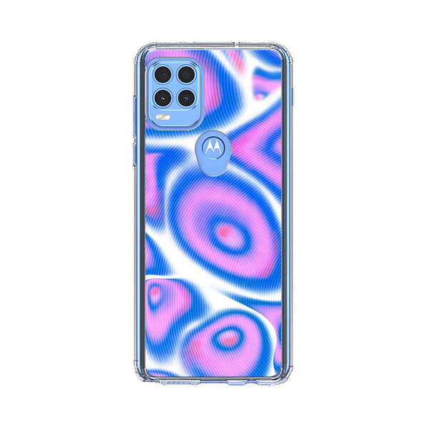 Vibrant Abstract Pink and Blue Swirl Pattern Motorola Moto G Stylus 5G (2021) Case