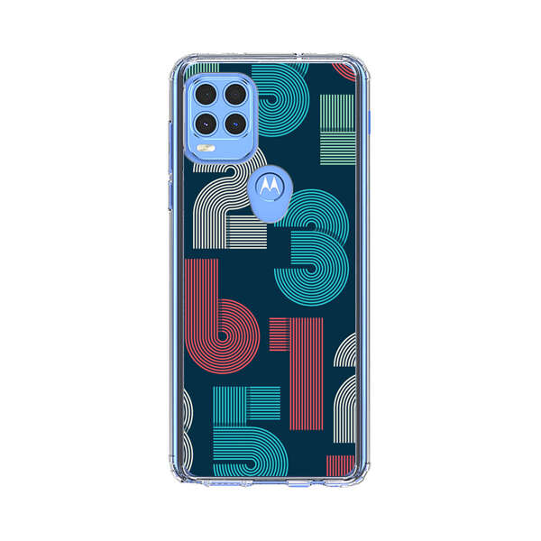 Vibrant Seamless Pattern of Colorful Stylized Numbers Motorola Moto G Stylus 5G (2021) Case