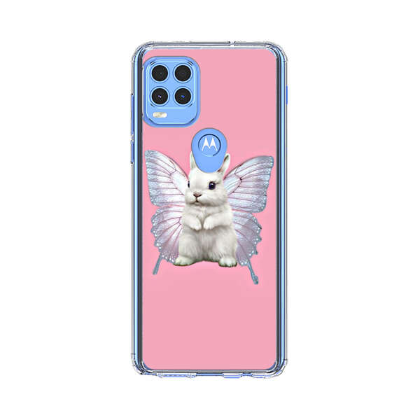 White Bunny with Butterfly Wings Motorola Moto G Stylus 5G (2021) Case