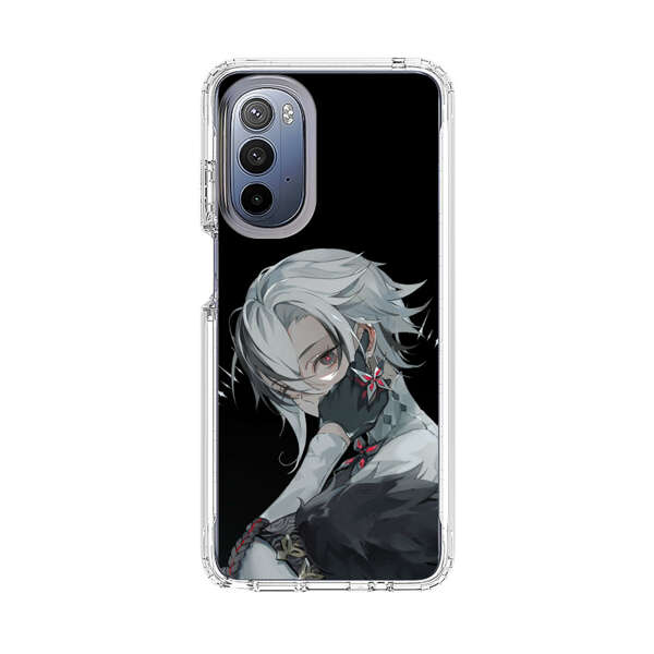 Anime Character with Silver Hair and Dark Feathers Motorola Moto G Stylus 5G (2022) Case