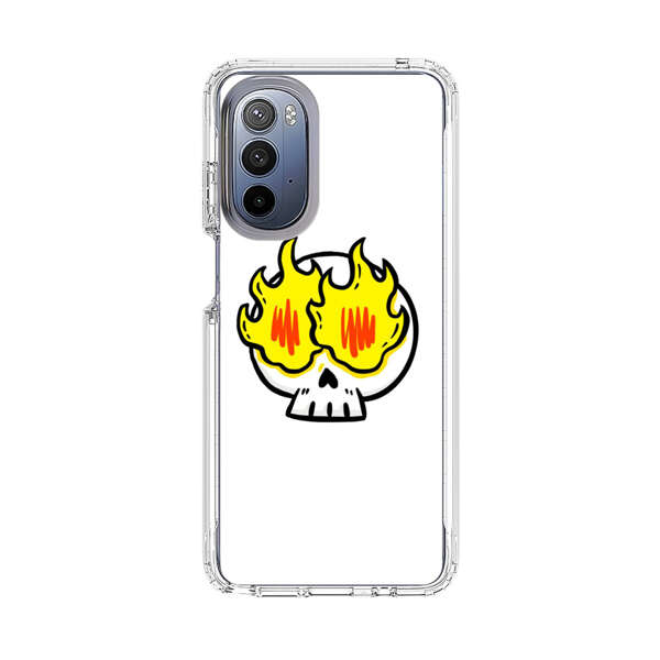 Cartoon Skull with Flames Motorola Moto G Stylus 5G (2022) Case