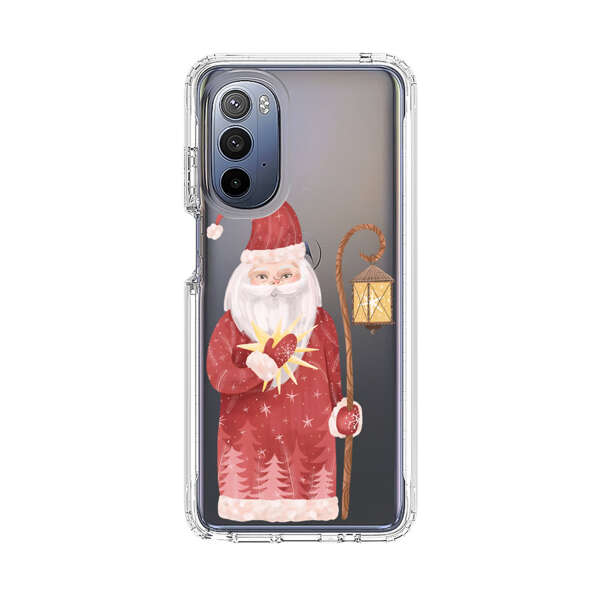 Charming Santa Claus Holding Glowing Heart and Lantern Motorola Moto G Stylus 5G (2022) Case