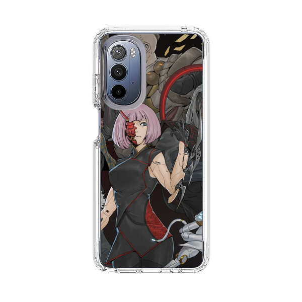 Futuristic Cyberpunk Warriors and Robotic Cat in Dynamic Pose Motorola Moto G Stylus 5G (2022) Case