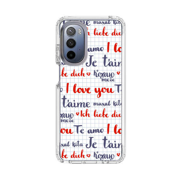 Love Message Multilingual Pattern Motorola Moto G Stylus 5G (2022) Case