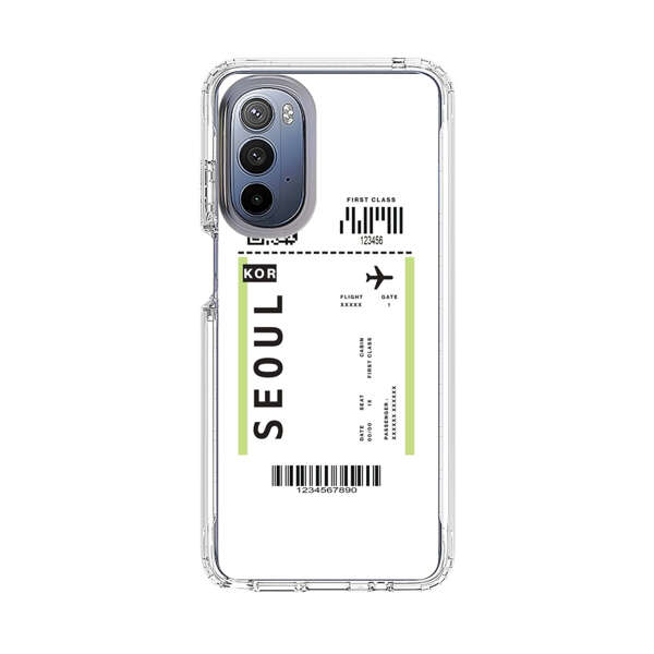 Minimalist Seoul Boarding Pass Motorola Moto G Stylus 5G (2022) Case