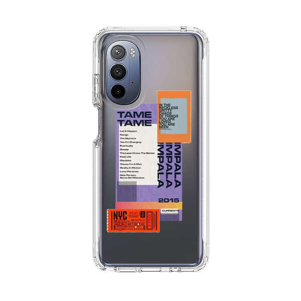Modern Graphic Collage with Typography and Ticket Elements Motorola Moto G Stylus 5G (2022) Case