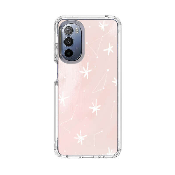 Pink Stars and Constellation Pattern Motorola Moto G Stylus 5G (2022) Case