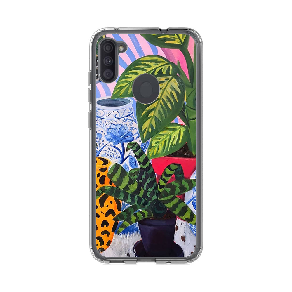 Vibrant Tropical Plants and Decorative Vases Samsung Galaxy A11 Case