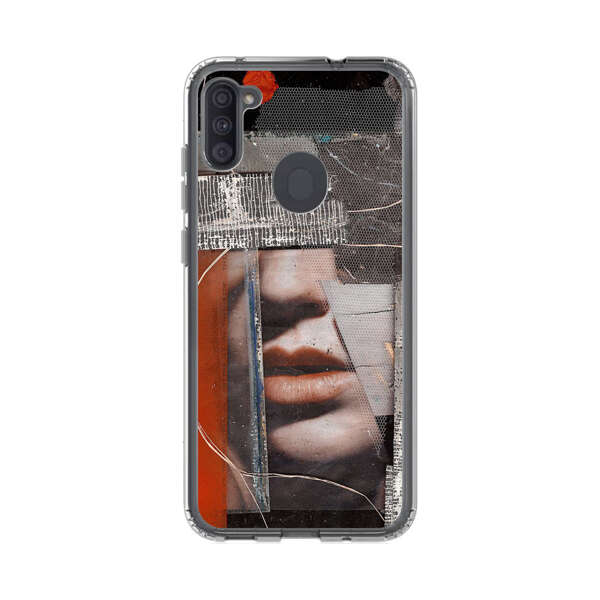 Abstract Collage Close Up Face Samsung Galaxy A11 Case