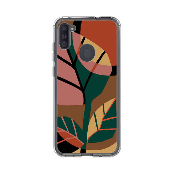 Abstract Geometric Leaves Design Samsung Galaxy A11 Case
