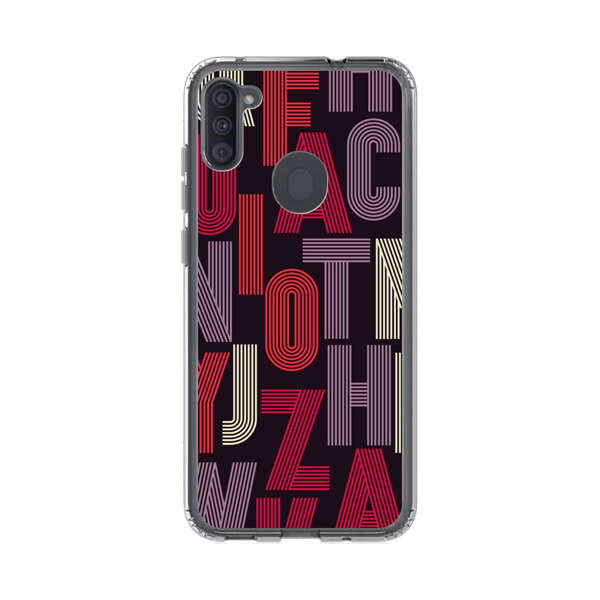 Abstract Letters Pattern Samsung Galaxy A11 Case