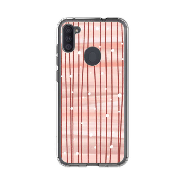 Abstract Vertical Lines Pink Pattern Samsung Galaxy A11 Case