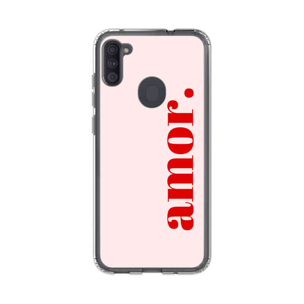 Amor Love Bold Red Text Samsung Galaxy A11 Case