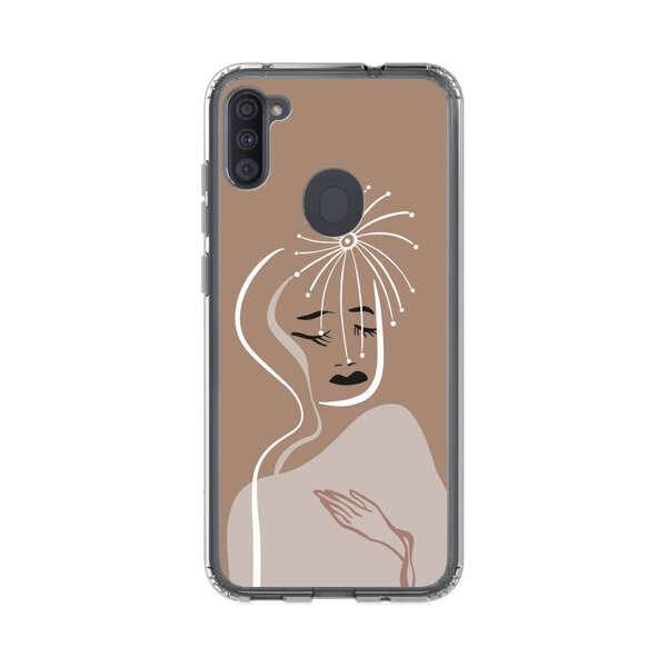Artistic Abstract Portrait with Serene Face Samsung Galaxy A11 Case
