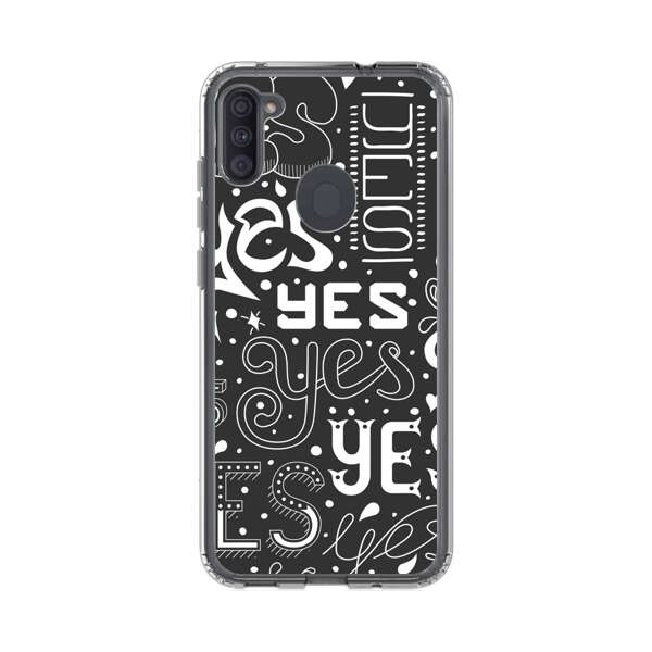 Bold Playful Typography Yes Pattern Samsung Galaxy A11 Case