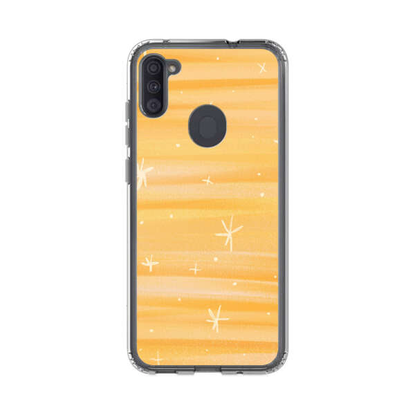 Bright Orange Star Pattern Samsung Galaxy A11 Case