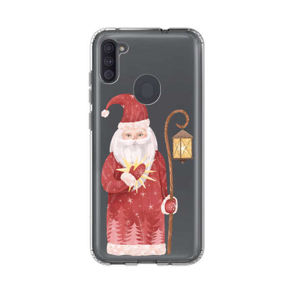 Charming Santa Claus Holding Glowing Heart and Lantern Samsung Galaxy A11 Case