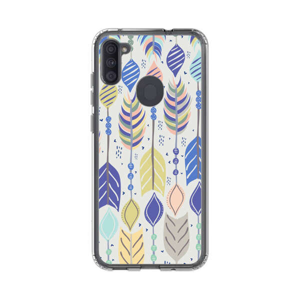 Colorful Feathers Pattern Pastel Samsung Galaxy A11 Case
