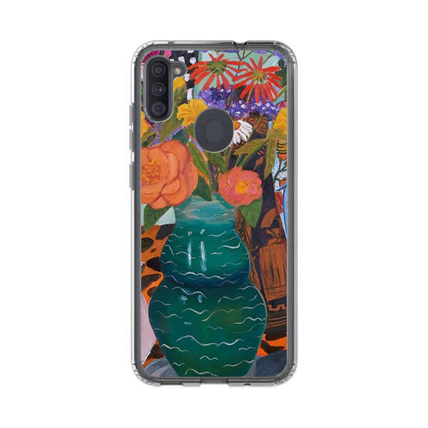 Colorful Still Life with Flower Vases and Shell Samsung Galaxy A11 Case