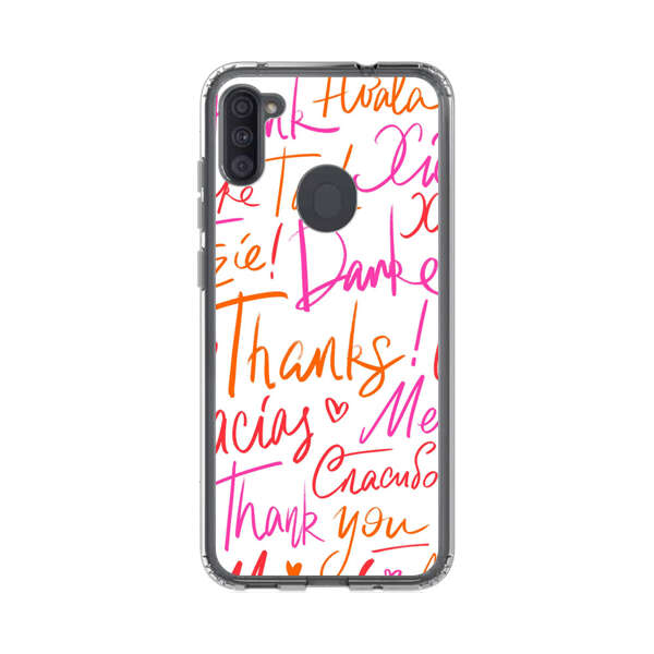 Colorful Thank You Multilingual Pattern Samsung Galaxy A11 Case