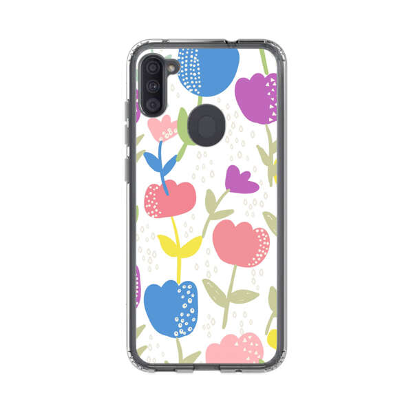 Colorful Tulip Floral Pattern Samsung Galaxy A11 Case