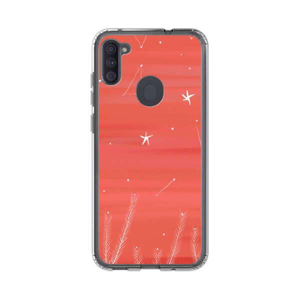 Coral Night Sky with Stars and Plants Samsung Galaxy A11 Case
