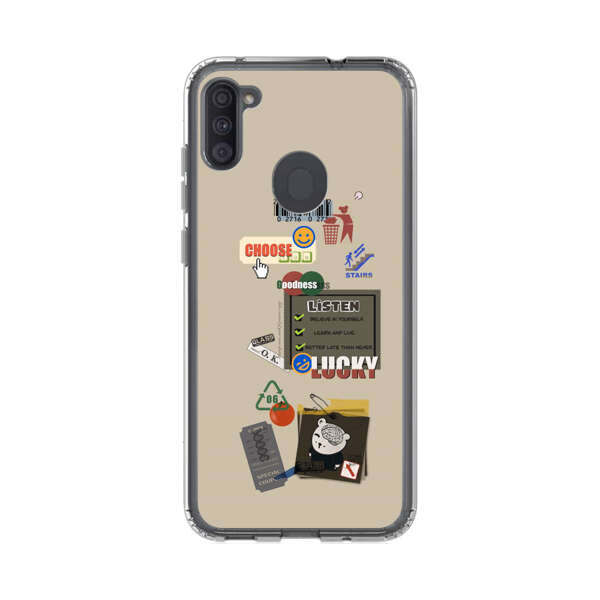 Creative Collage of Motivational Elements Samsung Galaxy A11 Case