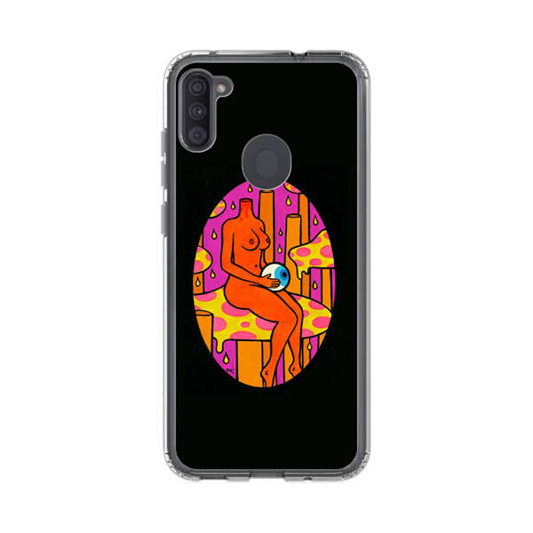 Faceless Nude Figure Holding Sphere Abstract Art Samsung Galaxy A11 Case