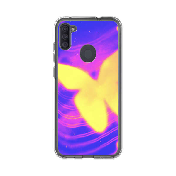 Glowing Purple and Yellow Butterflies Samsung Galaxy A11 Case