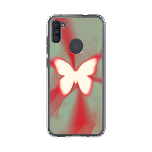 Glowing White Butterfly Abstract Radiant Design Samsung Galaxy A11 Case