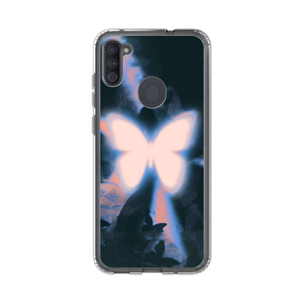 Glowing White Butterfly Samsung Galaxy A11 Case