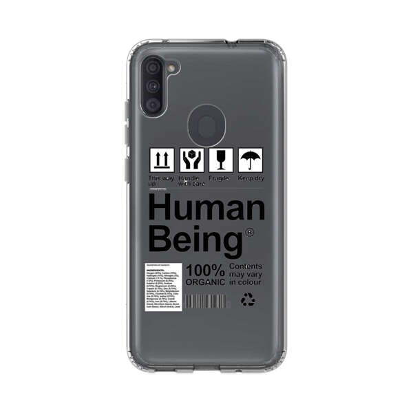 Human Being Fragile Label Design Samsung Galaxy A11 Case