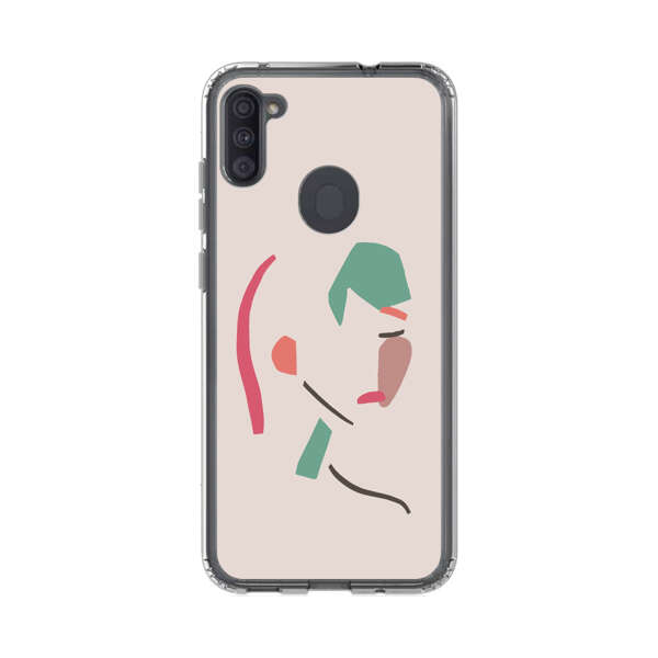 Minimalist Abstract Line Art Woman Face Samsung Galaxy A11 Case