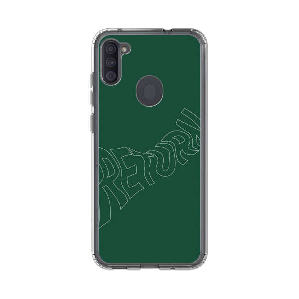 Minimalist Green Wavy Return Text Samsung Galaxy A11 Case