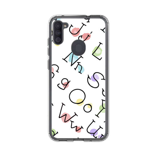 Playful Alphabet Pattern with Colorful Letters Samsung Galaxy A11 Case