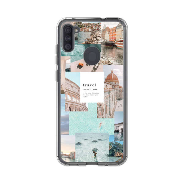 Travel Scenic Collage with Landmarks and Coastline Samsung Galaxy A11 Case