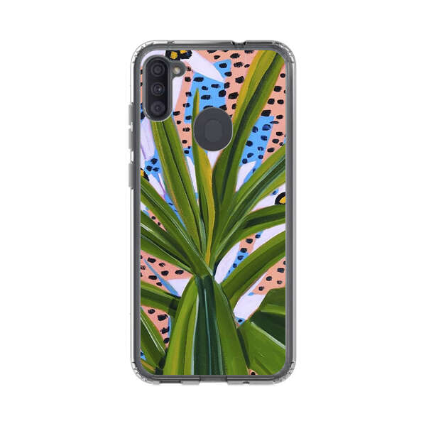 Tropical Leaves Abstract Pattern Samsung Galaxy A11 Case