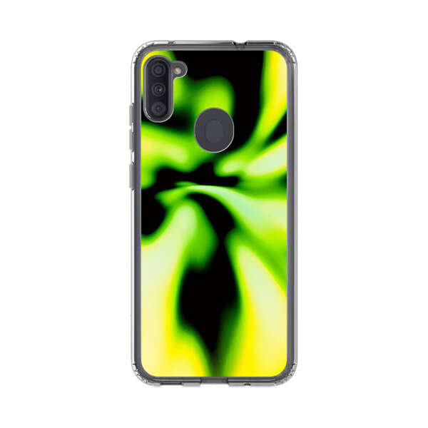 Vibrant Abstract Green and Yellow Swirl Samsung Galaxy A11 Case