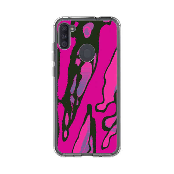 Vibrant Abstract Magenta Black Pattern Samsung Galaxy A11 Case