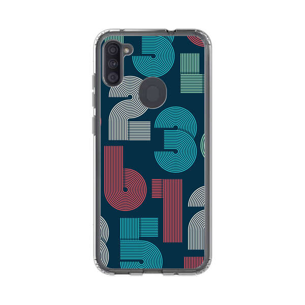 Vibrant Seamless Pattern of Colorful Stylized Numbers Samsung Galaxy A11 Case