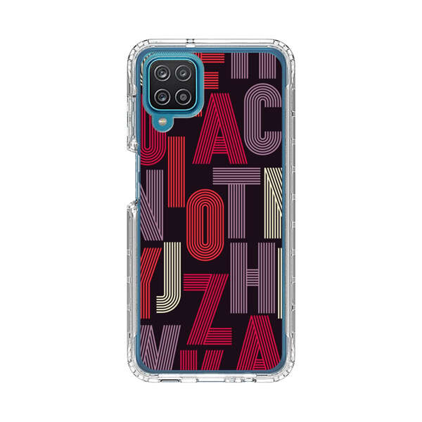 Abstract Letters Pattern Samsung Galaxy A12 Case