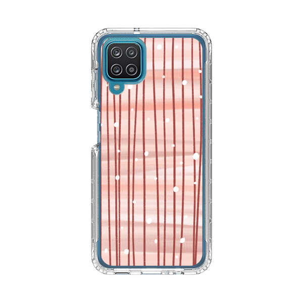 Abstract Vertical Lines Pink Pattern Samsung Galaxy A12 Case