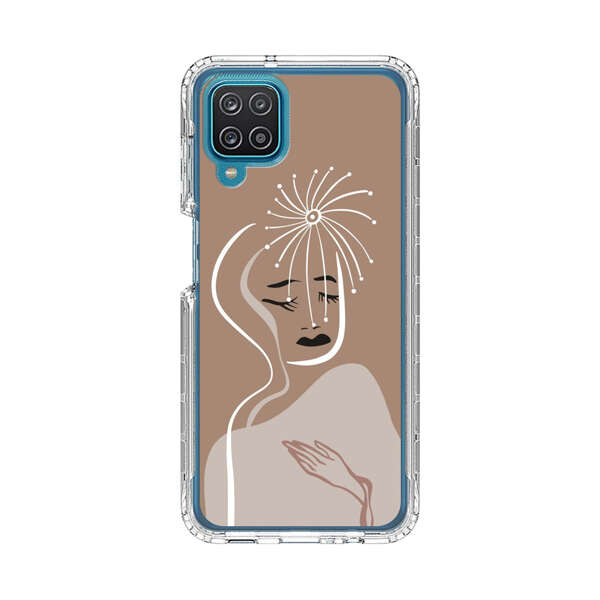 Artistic Abstract Portrait with Serene Face Samsung Galaxy A12 Case