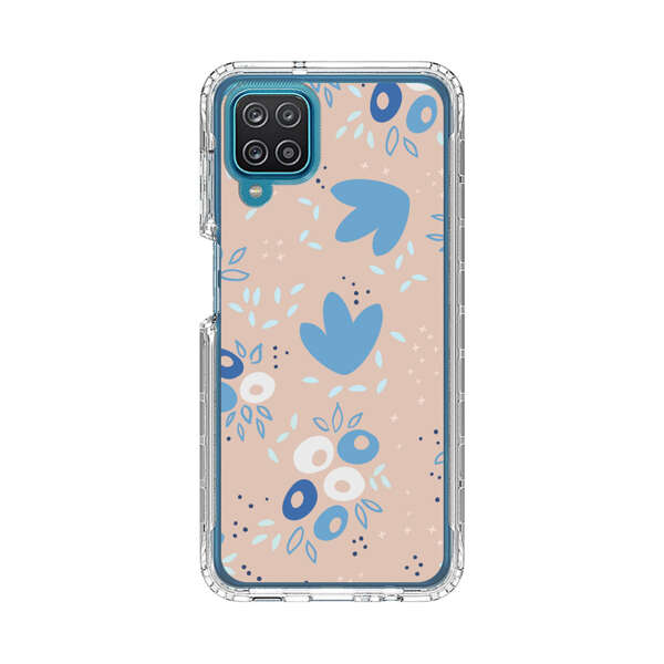 Blue Floral Pattern Samsung Galaxy A12 Case