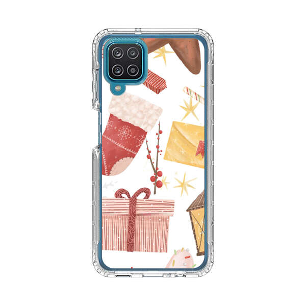 Christmas Festive Pattern with Gingerbread and Gifts Samsung Galaxy A12 Case