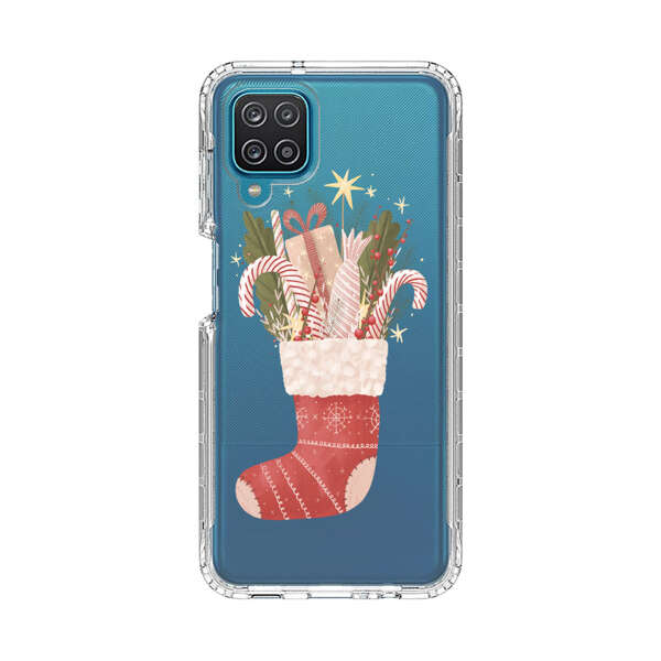 Christmas Stocking with Gifts and Candy Canes Samsung Galaxy A12 Case