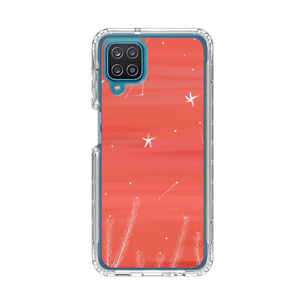 Coral Night Sky with Stars and Plants Samsung Galaxy A12 Case